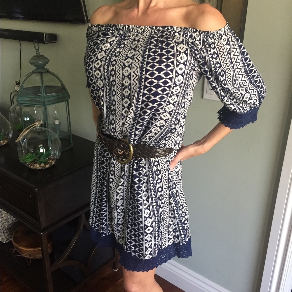 Boho off the shoulder dress